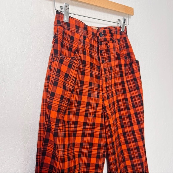 Vintage Janus By Cowden Rust Plaid Western Pant 8 - Picture 2 of 9